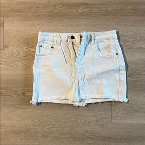 Cotton On Off-White Denim Skirt